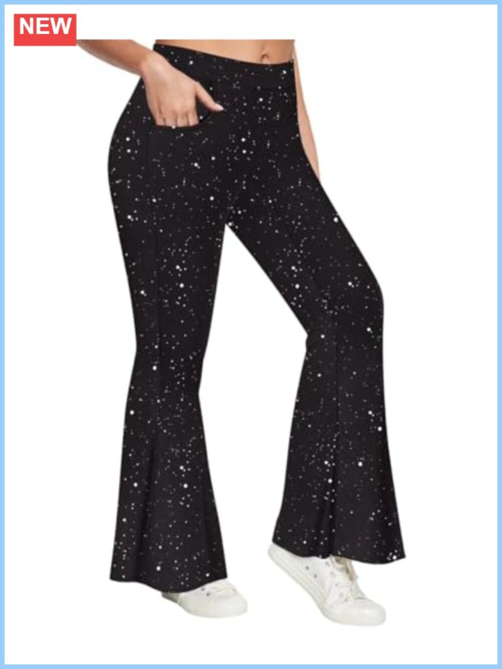 Plus Size Flared Boot Cut Pants High Stretch Pull On Palazzo Trousers